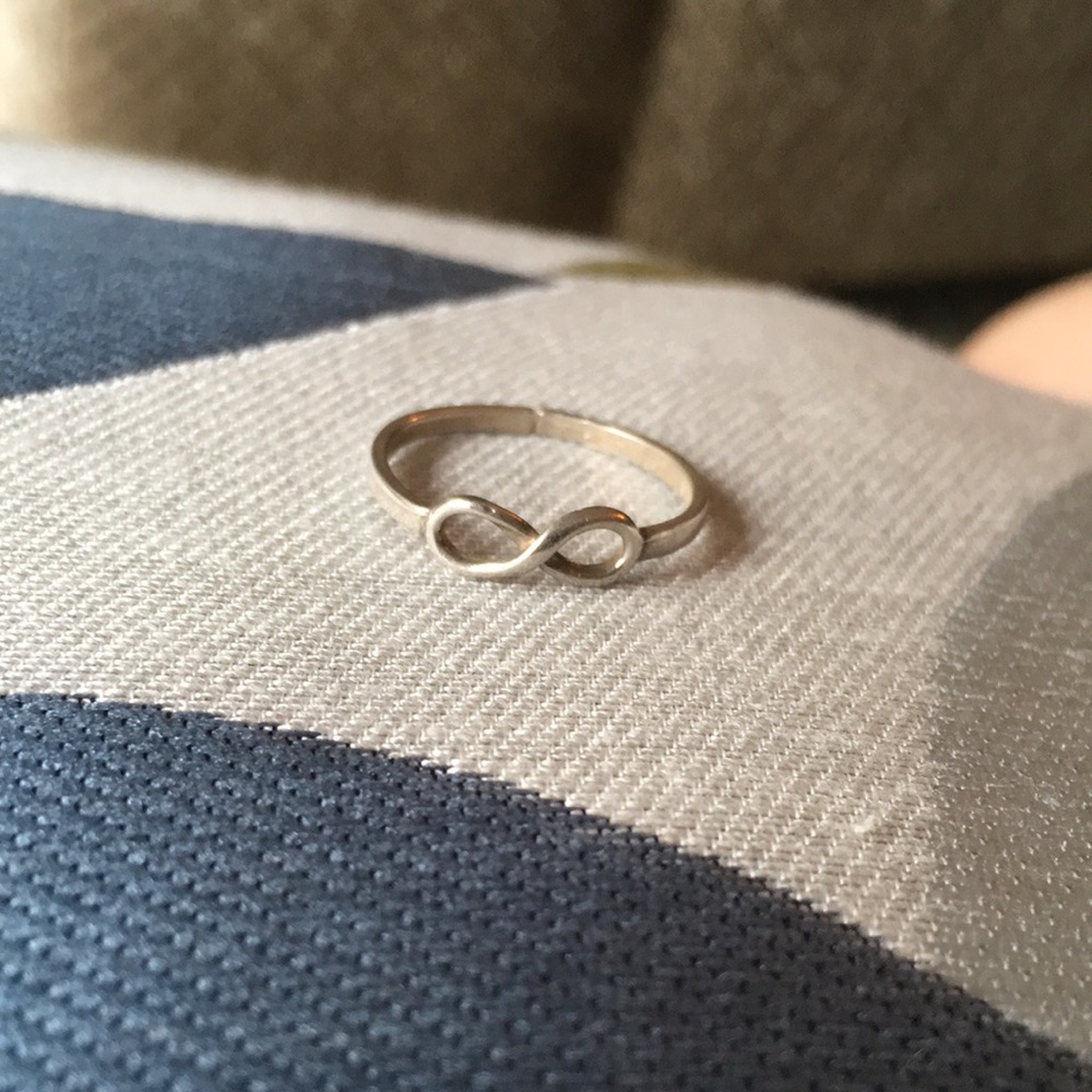Sterling silver adjustable infinity ring / toe ring